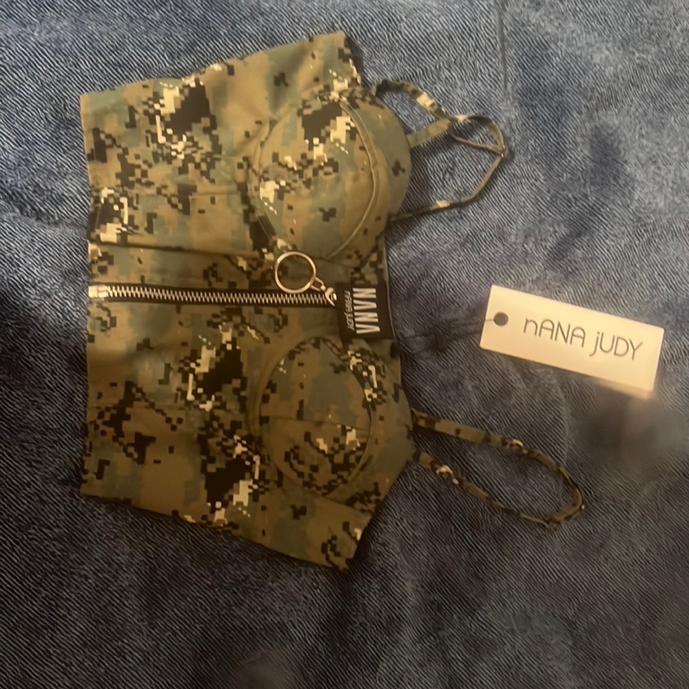 Camo Cropped Corset from nANA jUDY